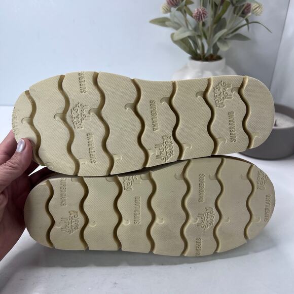 SuperLamb Ongi Sherpa Ankle Boot Suede Beige Round Toe Women's US 6E Wide NWB - Picture 9 of 11